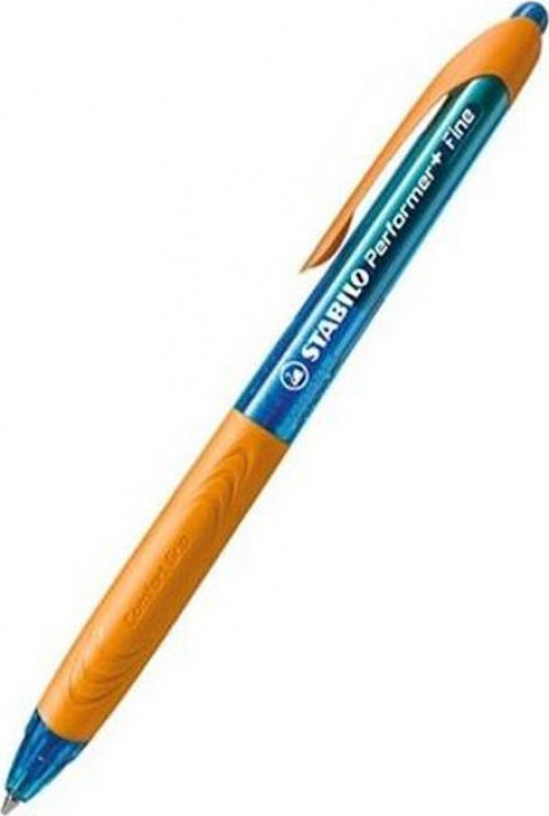 Stabilo Στυλό Ballpoint 0.7mm με Μπλε Mελάνι Performer+ Fine Πορτοκαλί