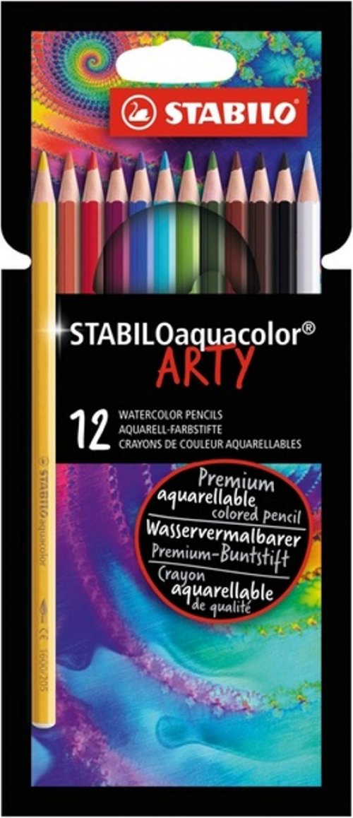 Ξυλομπογιές Stabilo Aquacolor Arty (12τεμ) 1612/1-20
