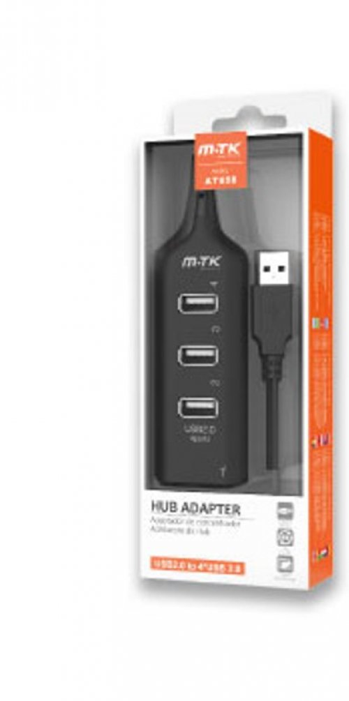 MTK HUB 4 ΘΗΡΩΝ USB 2.0 AT658 ΜΑΥΡΟ